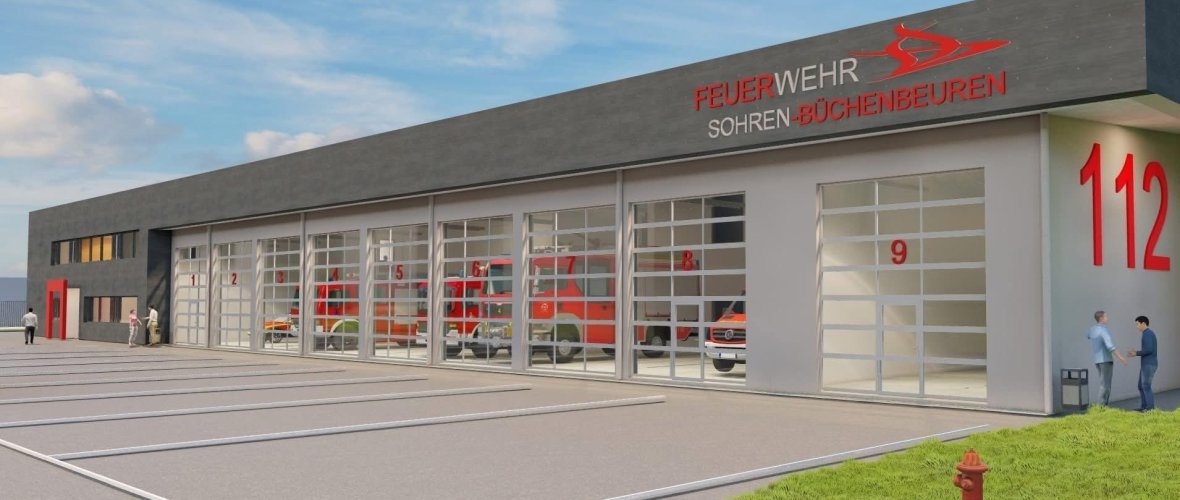 Bild vom zukünftigen Feuerwehrgerätehauses So-Bü